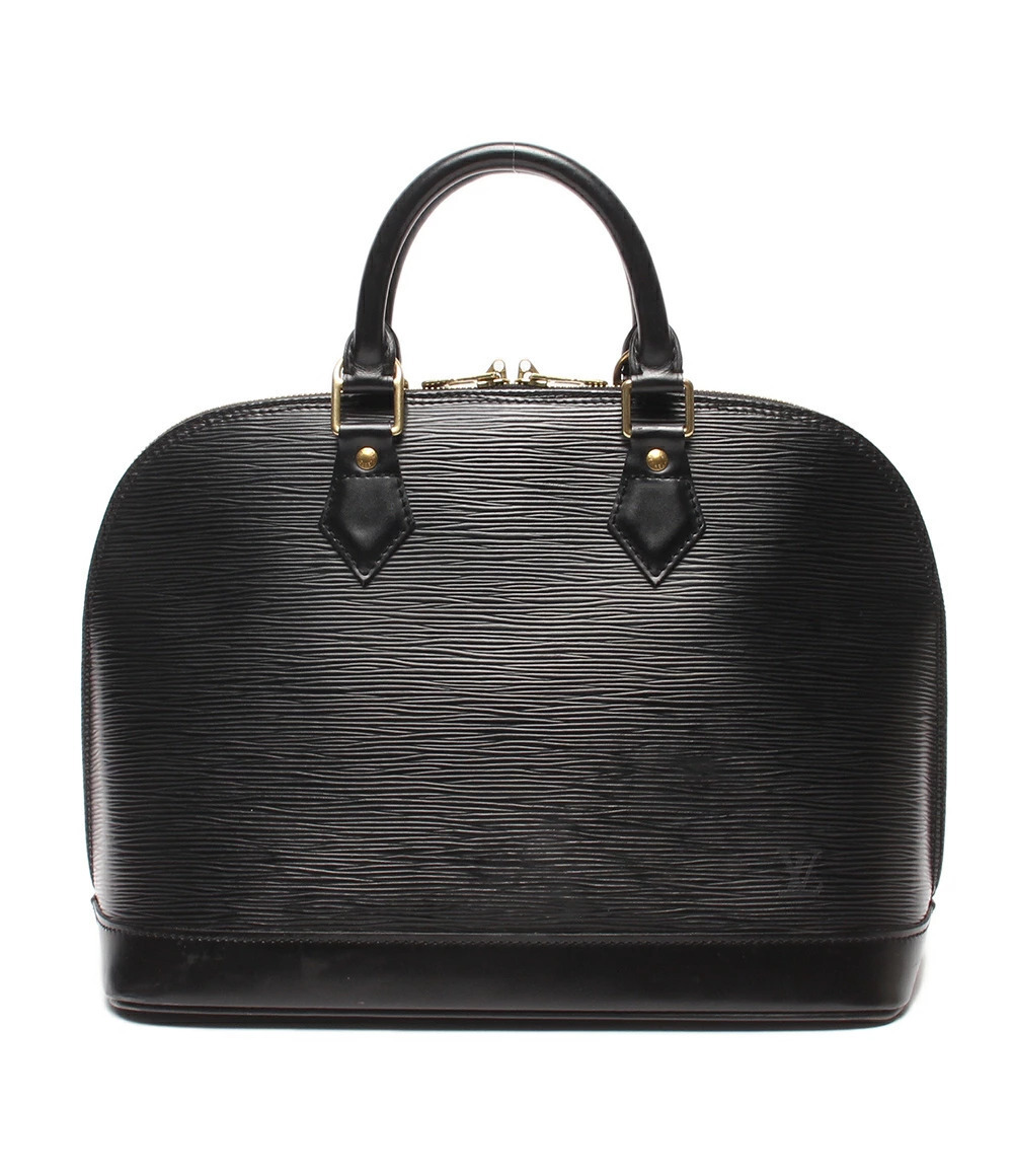 Louis Vuitton Alma Epi Leather Top Handle Bag Black Gray